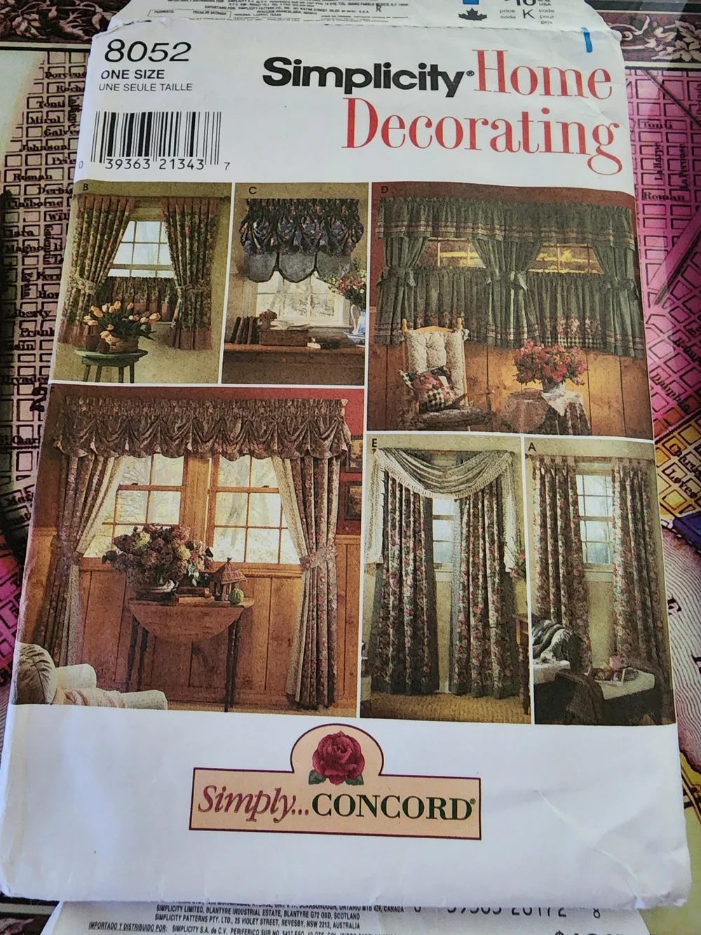 Simplicity Curtains & Drapes Sewing Pattern Lot in Yellow, Green, Pink
